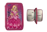 Penar pentru Scoala Dream Works, 2 Fermoare, Coperta 3D, 20x14cm, Printesa