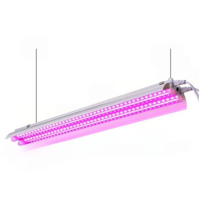 Lampă dublă pentru creșterea plantelor eMazing, lungime 50 cm, T5 LED, perfectă pentru &icirc;ntregul ciclu de creștere, fără efecte negative, multicoloră