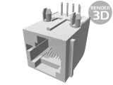 Soclu RJ45 8p8c pentru PCB THT