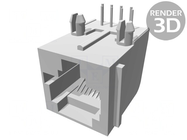 Soclu RJ45 8p8c pentru PCB THT