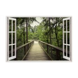Autocolant decorativ, Fereastra, Natura si peisaje, Multicolor, 85 cm, 2648ST