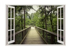 Autocolant decorativ, Fereastra, Natura si peisaje, Multicolor, 85 cm, 2648ST foto