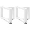 VidaXL Picioare pentru măsuță de cafea &icirc;n formă de T, 2 buc., alb, 50x25x(30-31) cm, oțel 4013009