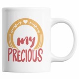 Cana alba personalizata &quot;Pretiosul meu&quot;, INOVATIX&reg;. 330ml
