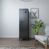 Dulap metalic Kurikka 137x38x38cm negru [en.casa] HausGarden Leisure