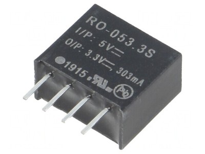 Convertor DC/DC 1W 4.5-5.5V la 3.3V 303mA foto