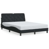 Cumpara ieftin Cadru de pat fara saltea, negru, 140x200 cm, catifea