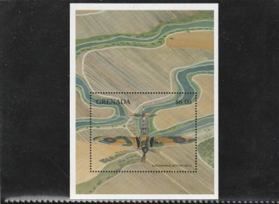 Guyana 1998-Aviatie,Avion Supersonic supramarin MK IX,colita dant.MNH,Mi.Bl.496 foto