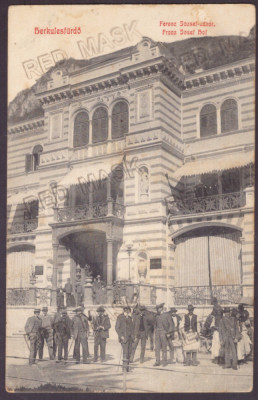 132 - HERCULANE, Pavilionul Franz Iosef, Romania - old postcard - used - 1909 foto