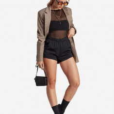adidas Originals pantaloni scurți IC5291 ESS Shorts femei, culoarea negru, uni, medium waist IC5291-black