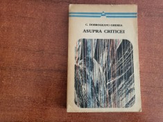 Asupra criticei de C.Dobrogeanu-Gherea