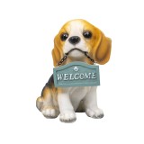 Decoratiune gradina din rasina, model catel, inaltime 16 cm