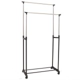 Cumpara ieftin Suport haine metal negru argintiu Svan 80x42x165 cm