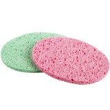 Bureți Curățare Față, Set 2 Bucăți, Roz și Verde, Dimensiune 11x1 cm, Oem