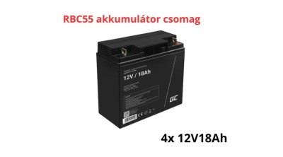 Pachet de baterii de &amp;icirc;nlocuire APC RBC55 (4x 12V 18Ah) foto