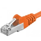 Cablu de retea RJ45 cat 6A SFTP 0.5m Portocaliu, sp6asftp005E