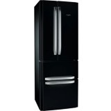 Side by Side Whirlpool W4D7 BC21, 452l, EcoTech, NoFrost, clasa energetica F, H 195 cm, Negru