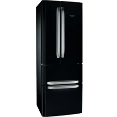 Side by Side Whirlpool W4D7 BC21, 452l, EcoTech, NoFrost, clasa energetica F, H 195 cm, Negru