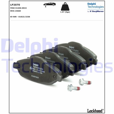 DELPHI LP2070 set placute frana,frana disc foto