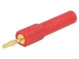 Adaptor Banană Roșie 2mm 36A 60VDC Aurit 44.5mm