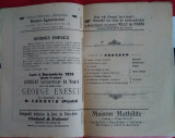 PROGRAM CONCERT GEORGE ENESCU - 1922