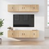 VidaXL Set dulap TV, 6 piese, stejar sonoma, lemn prelucrat