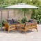 Set bistro 5 buc. Maro Lemn Solid de Acacia - 4