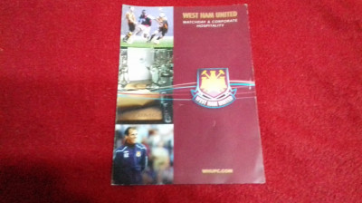 Brosura West ham United 2009 foto