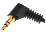 Cablu Jack 3,5mm 3pin unghi 0,8m negru, 4Carmedia