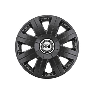 Set 4 capace roti Cosmos Negru R15, pentru gama auto Fiat foto