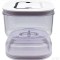 Borcan pentru muraturi, flippy, cu separator pentru lichide, ermetic, termorezistent, tip clepsidra, 1400 ml, abs, alb, 13.5x9.5 cm