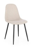 Cumpara ieftin Set 4 scaune otel negru textil bej Irelia 44x53x84 cm