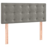 Cumpara ieftin Tablie de pat, gri deschis, 100x5x78/88 cm, catifea