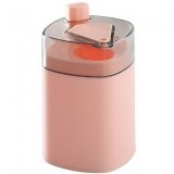 Suport scobitori, flippy, automat, cu buton si capac, din pp, 9.5x6 cm, roz