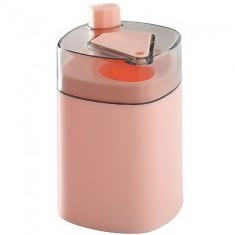 Suport scobitori, flippy, automat, cu buton si capac, din pp, 9.5x6 cm, roz
