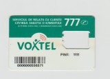 bnk card Moldova - Voxtel - Big Logo on Reverse - suport SIM - Col:MD-VOX-GSM-0001D