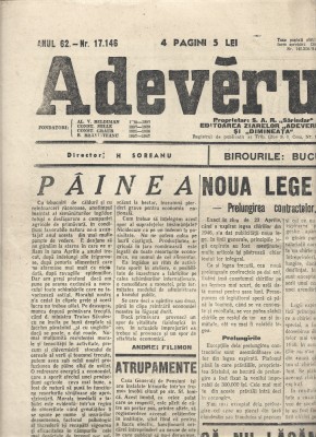 Ziar Adevarul nr.17.146 27 aprilie 1948 4 pag. foto