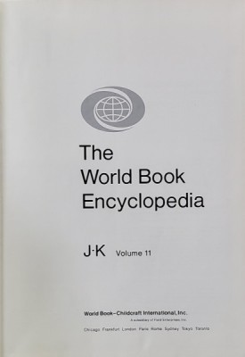 THE WORLD BOOK ENCYCLOPEDIA , VOLUMUL 11 - J- K , 1978 foto