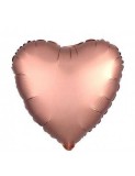 Balon Folie Satin Inima Rose Gold - 45 cm