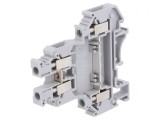 Conector Șine 0,2-4mm2 2 Piste 4 Borne Gri 6,2mm
