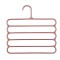 Umeras din Plastic, Antiderapant si Multifunctional pentru Organizarea Hainelor, cu 5 Pozitii, 31x31 cm, Maro