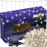 Instalatie luminoasa tip turturi 100 LED alb cald 4 m Izoxis