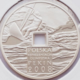 626 Polonia 10 zlote 2008 Polish Team Beijing 2008 km 646 UNC argint
