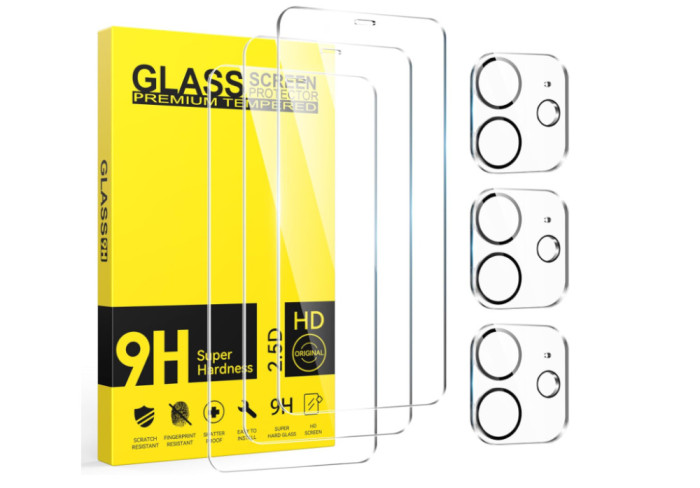 Set 1 Folie sticla de protectie pentru ecran + 3 folii pentru camera Niphabe pentru iPhone 11 - RESIGILAT