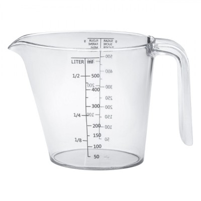 Cana de Măsurare, Plastic, Transparent, Capacitate 500 ml foto