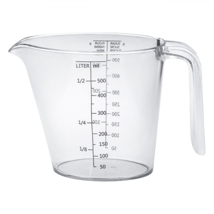 Cana de Măsurare, Plastic, Transparent, Capacitate 500 ml