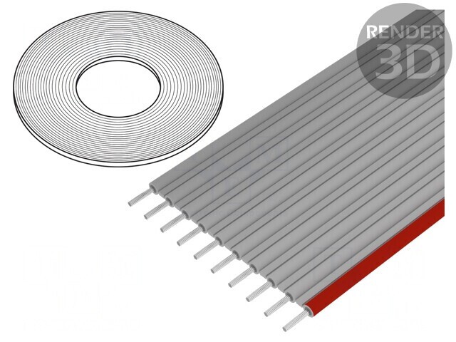 Cablu Bandă 2.54mm 8x24AWG PVC 100FT