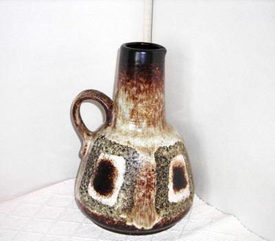 Vaza ceramica emailata fat lava, hand made - marcaj Dumler und Breiden, Germany foto