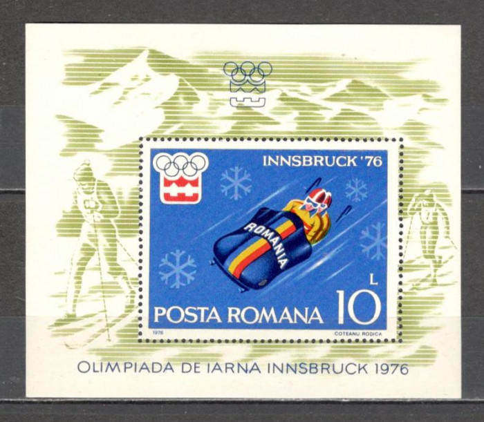 Romania.1976 Olimpiada de iarna INNSBRUCK-Bl. DR.371