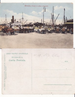 Braila -Portul in plina activitate, animata foto